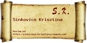 Sinkovics Krisztina névjegykártya